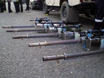 arranged the fogging machines.